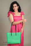 Metalic Green Tote Koodai - SARAS
