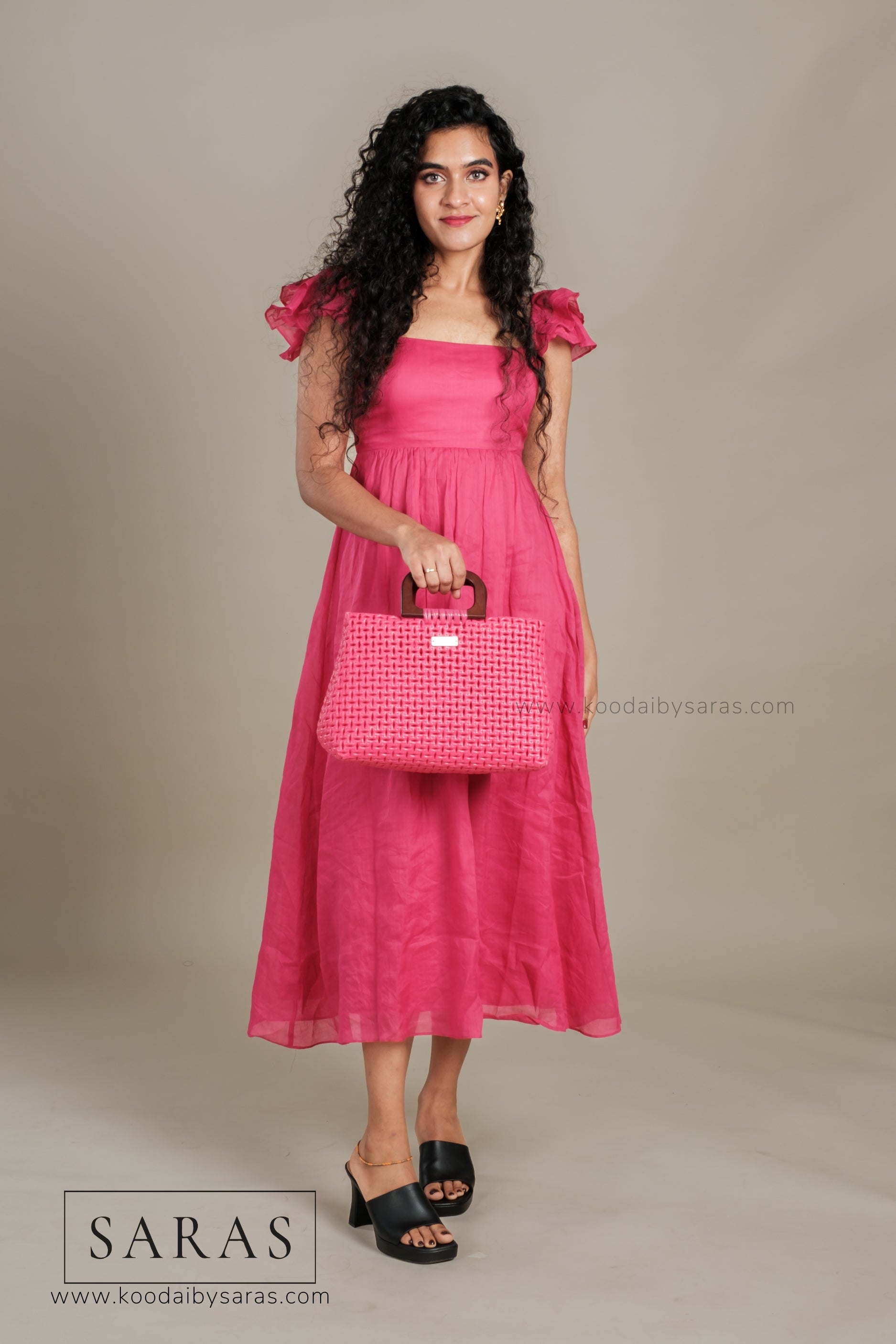 Cheery Pink Kai koodai - SARAS