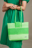 Parrot Green Tote Koodai - With Flap Closure - SARAS