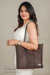 Brown Bo Koodai With Flap Closure - SARAS