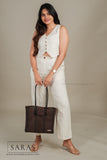 Brown Bo Koodai With Flap Closure - SARAS