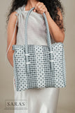 Gray & White Lunch Koodai - SARAS
