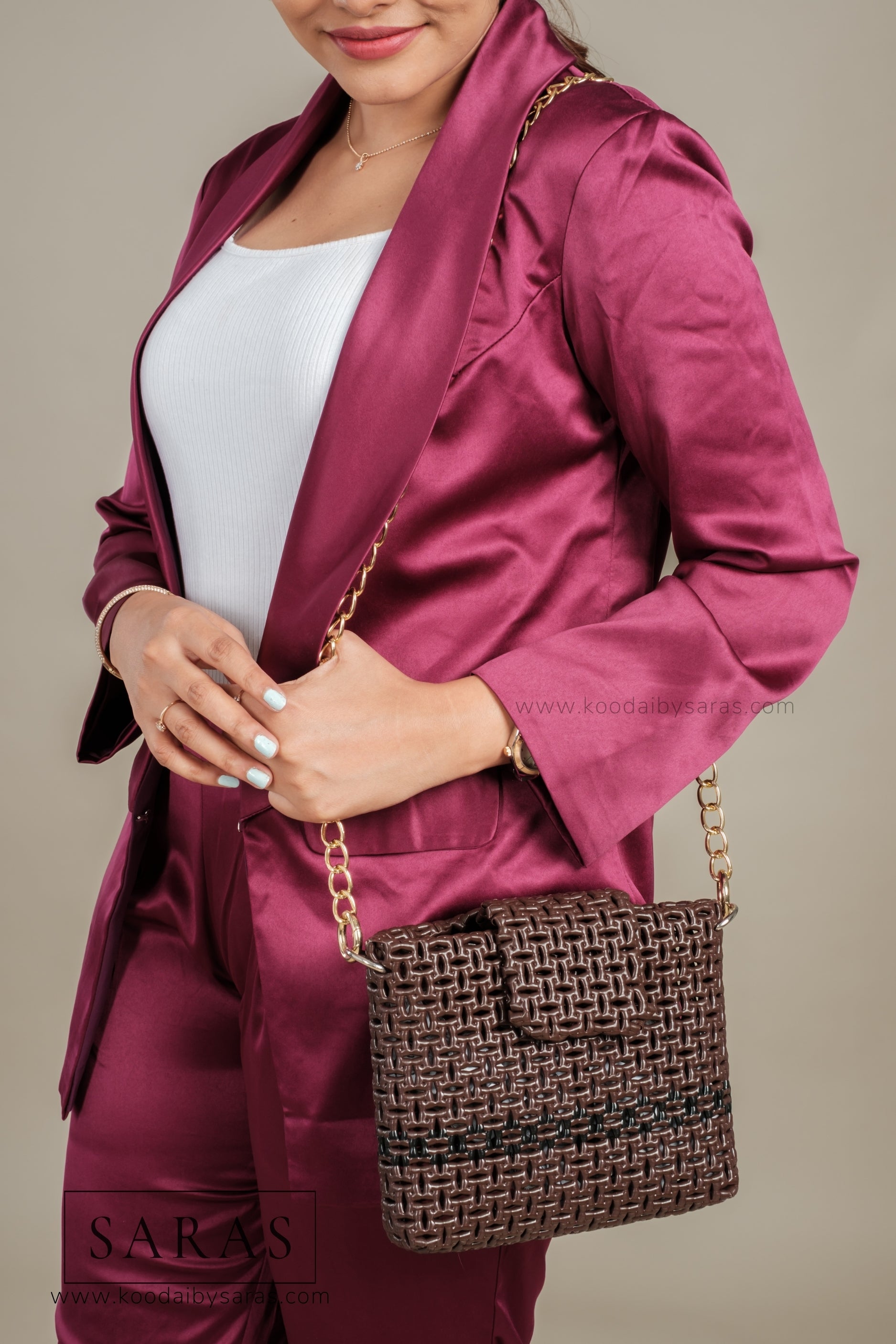 Brown Bo Sling Koodai - SARAS