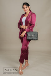 Black X Gray Sling Koodai (Comes with removable Gold Chain Sling) - SARAS