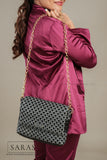 Black X Gray Sling Koodai (Comes with removable Gold Chain Sling) - SARAS