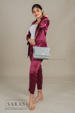 Gray X White Sling Koodai (Comes with removable Gold Chain Sling) - SARAS