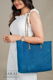 Mayil Blue Tote Koodai - SARAS