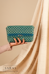 Mayil Blue Clutch Koodai - SARAS