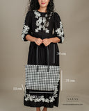 Dot Tote Kodai - Black & White - SARAS