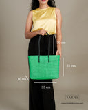 Metalic Green Tote Koodai - SARAS