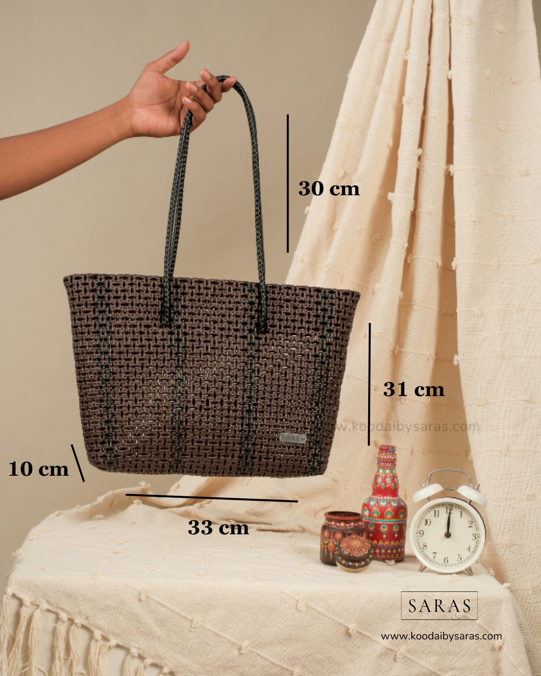 Brown Bo Tote Koodai - SARAS