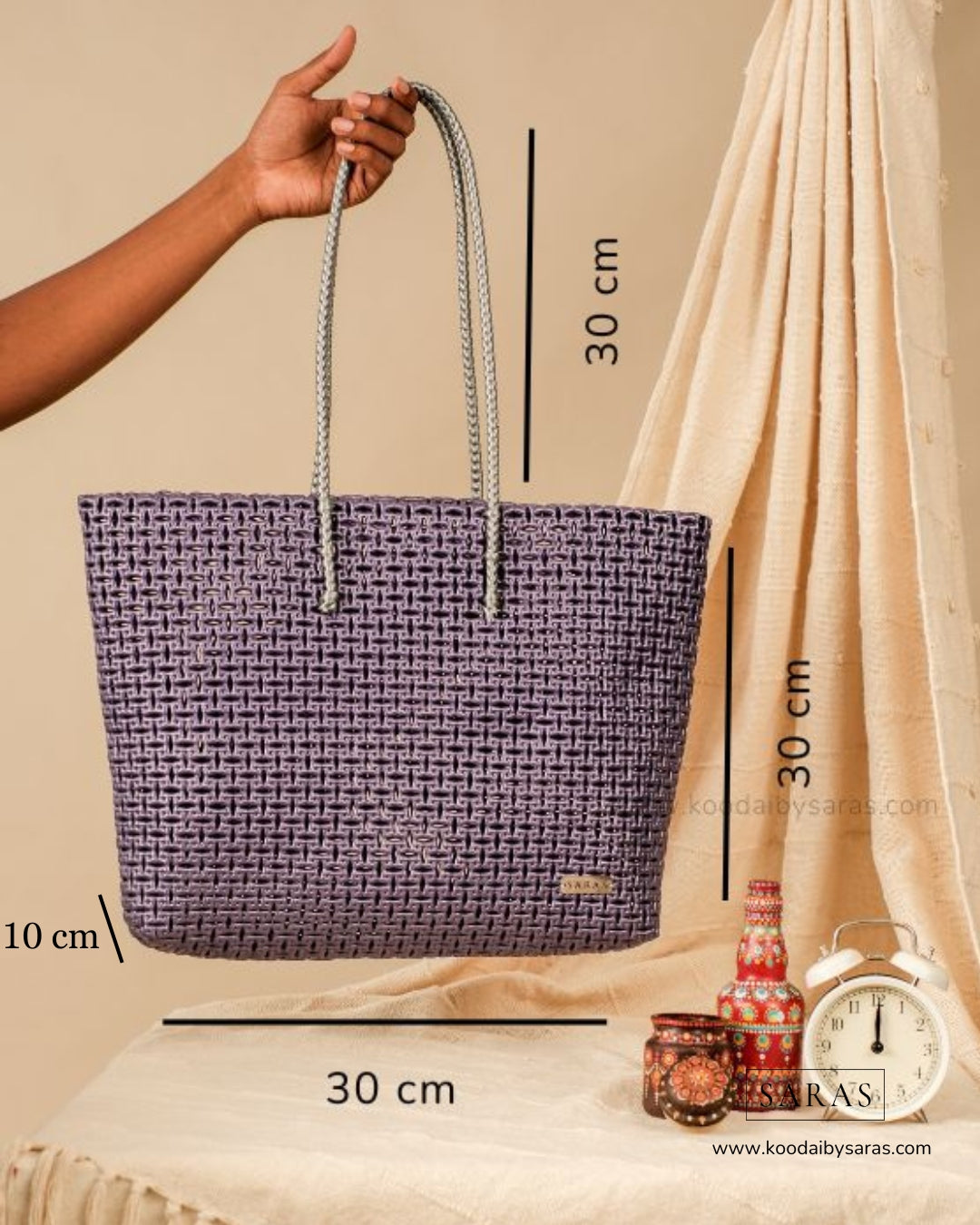Pale Purple Tote Koodai - SARAS