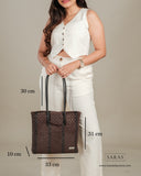 Brown Bo Koodai With Flap Closure - SARAS