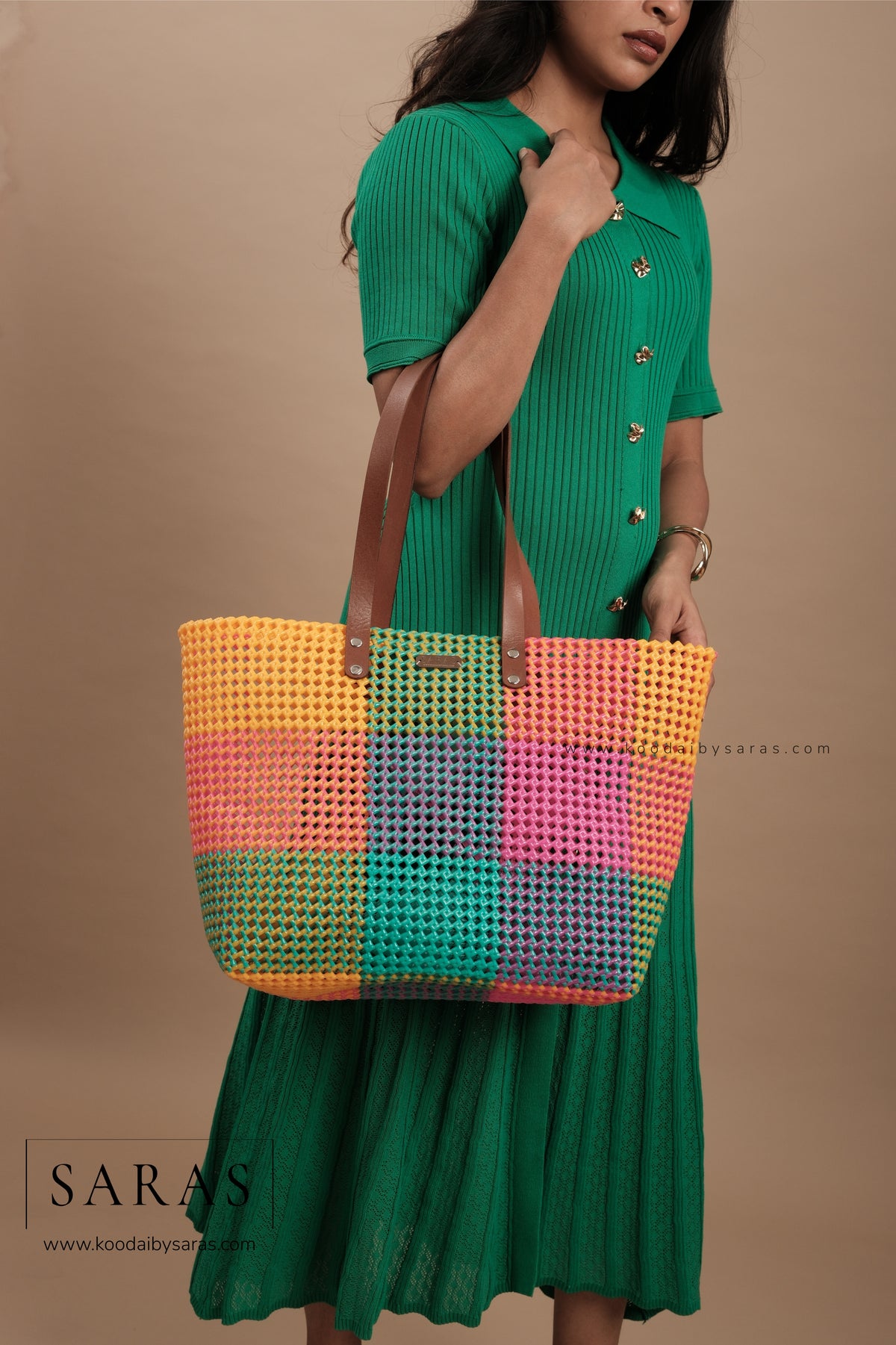 Madras Checks Tote Koodai