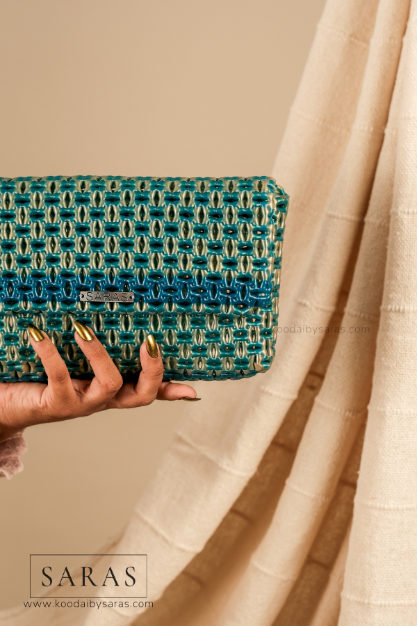 Mayil Blue Clutch Koodai